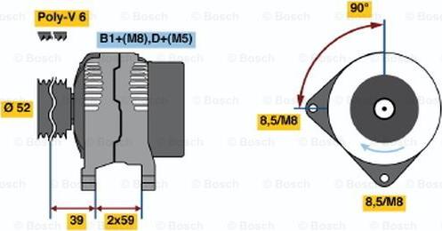 BOSCH 0 124 515 090 - Generator alexcarstop-ersatzteile.com