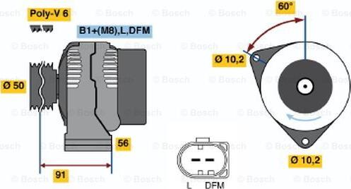 BOSCH 0 124 515 055 - Generator alexcarstop-ersatzteile.com