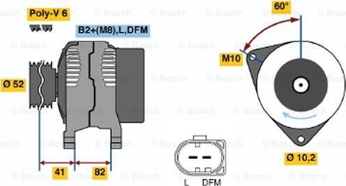 BOSCH 0 124 515 015 - Generator alexcarstop-ersatzteile.com