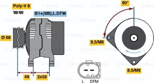 BOSCH 0 124 515 021 - Generator alexcarstop-ersatzteile.com