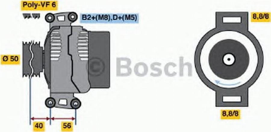 BOSCH 0 124 515 118 - Generator alexcarstop-ersatzteile.com