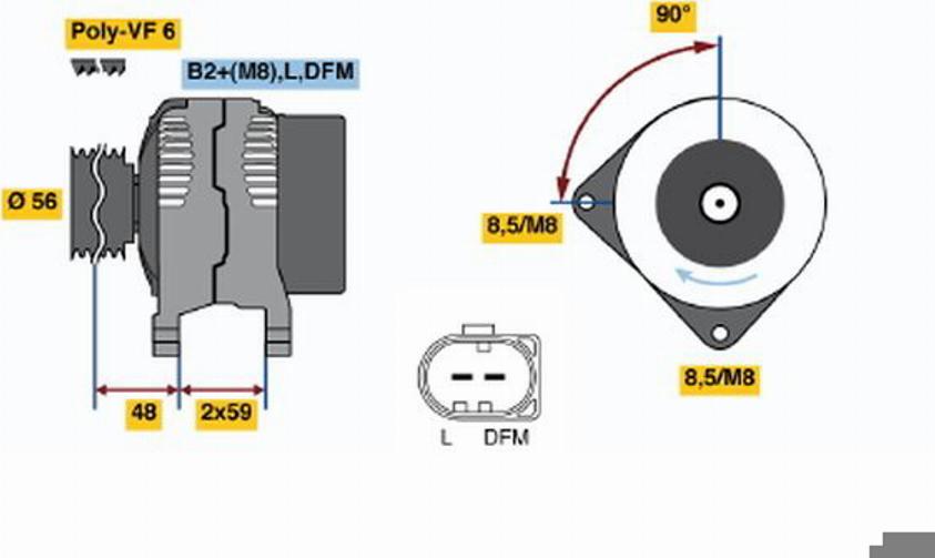 BOSCH 0124525067 - Generator alexcarstop-ersatzteile.com