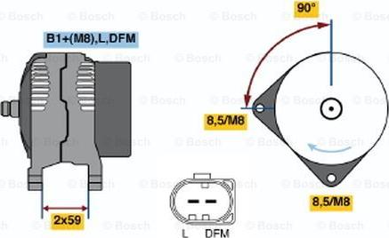 BOSCH 0 124 325 032 - Generator alexcarstop-ersatzteile.com