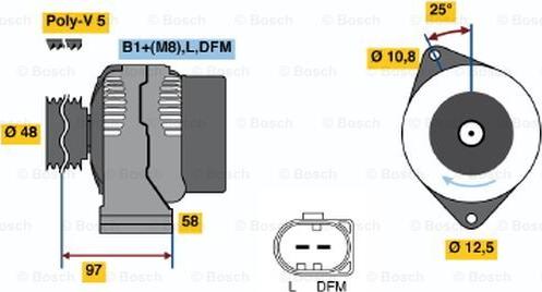 BOSCH 0 124 225 010 - Generator alexcarstop-ersatzteile.com