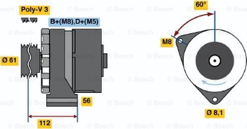 BOSCH 0 120 469 011 - Generator alexcarstop-ersatzteile.com