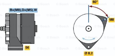 BOSCH 0 120 468 080 - Generator alexcarstop-ersatzteile.com