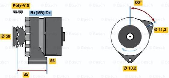 BOSCH 0 120 468 036 - Generator alexcarstop-ersatzteile.com