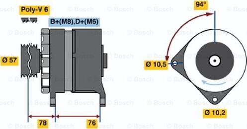 BOSCH 0 120 468 103 - Generator alexcarstop-ersatzteile.com