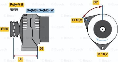 BOSCH 0 120 485 026 - Generator alexcarstop-ersatzteile.com