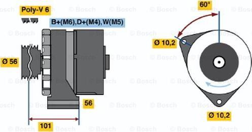 BOSCH 0 120 488 133 - Generator alexcarstop-ersatzteile.com