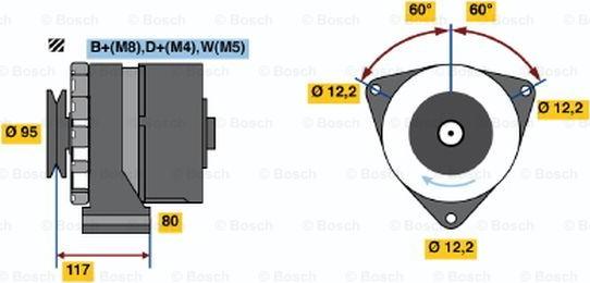 BOSCH 0 120 488 282 - Generator alexcarstop-ersatzteile.com