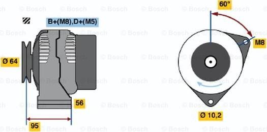 BOSCH 0 120 335 007 - Generator alexcarstop-ersatzteile.com