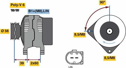 BOSCH 0121715051 - Generator alexcarstop-ersatzteile.com