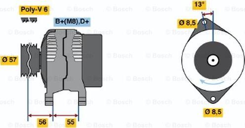 BOSCH 0 123 545 001 - Generator alexcarstop-ersatzteile.com