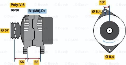 BOSCH 0 123 500 004 - Generator alexcarstop-ersatzteile.com