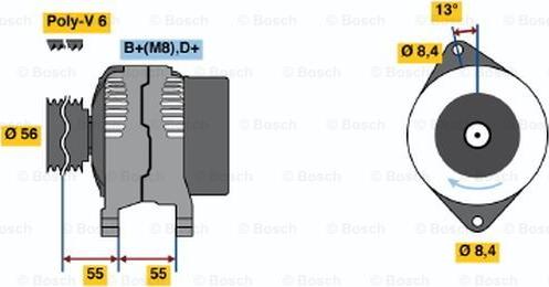 BOSCH 0 123 500 006 - Generator alexcarstop-ersatzteile.com