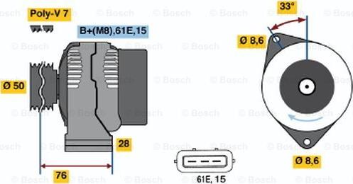 BOSCH 0 123 515 023 - Generator alexcarstop-ersatzteile.com