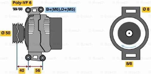 BOSCH 0 123 510 108 - Generator alexcarstop-ersatzteile.com