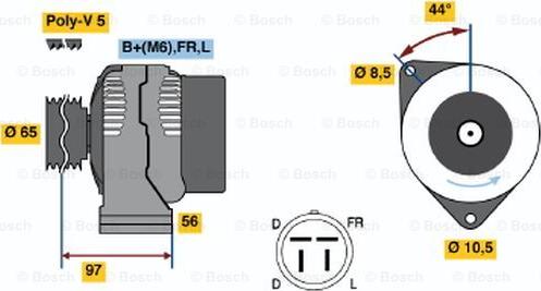 BOSCH 0 123 115 014 - Generator alexcarstop-ersatzteile.com