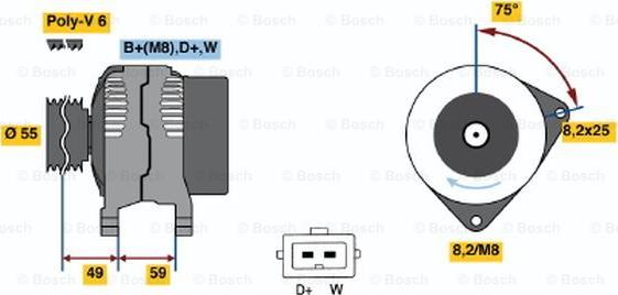 BOSCH 0 123 310 002 - Generator alexcarstop-ersatzteile.com