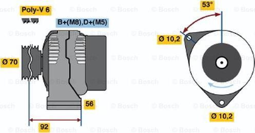 BOSCH 0 123 310 010 - Generator alexcarstop-ersatzteile.com