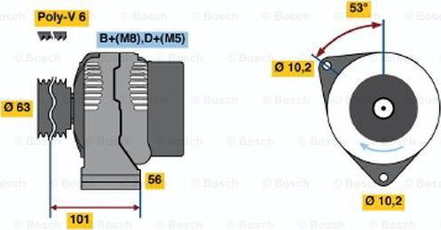 BOSCH 0 986 040 211 - Generator alexcarstop-ersatzteile.com