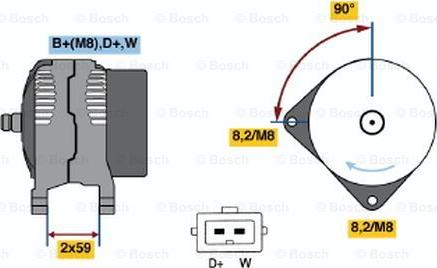 BOSCH 0 123 310 032 - Generator alexcarstop-ersatzteile.com