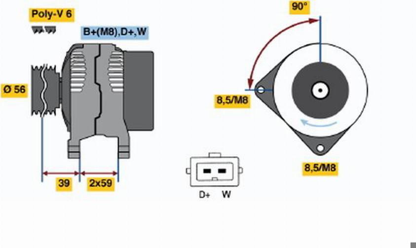 BOSCH 0 123 310 025 - Generator alexcarstop-ersatzteile.com