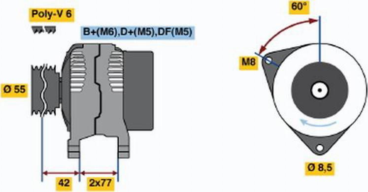 BOSCH 0 123 310 023 - Generator alexcarstop-ersatzteile.com