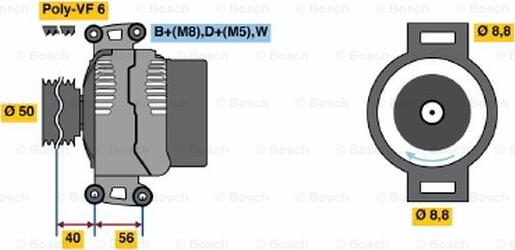 BOSCH 0 123 320 051 - Generator alexcarstop-ersatzteile.com