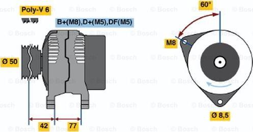 BOSCH 0 123 320 067 - Generator alexcarstop-ersatzteile.com