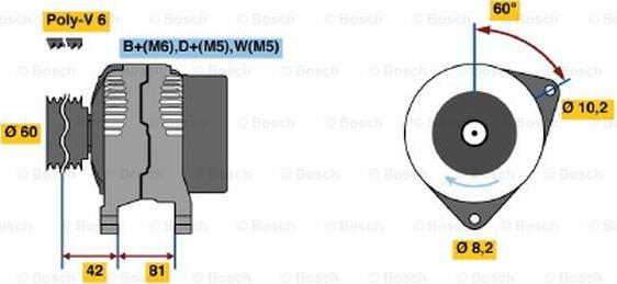 BOSCH 0 986 038 660 - Generator alexcarstop-ersatzteile.com