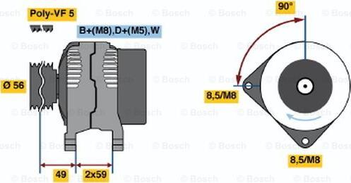 BOSCH 0 986 040 930 - Generator alexcarstop-ersatzteile.com