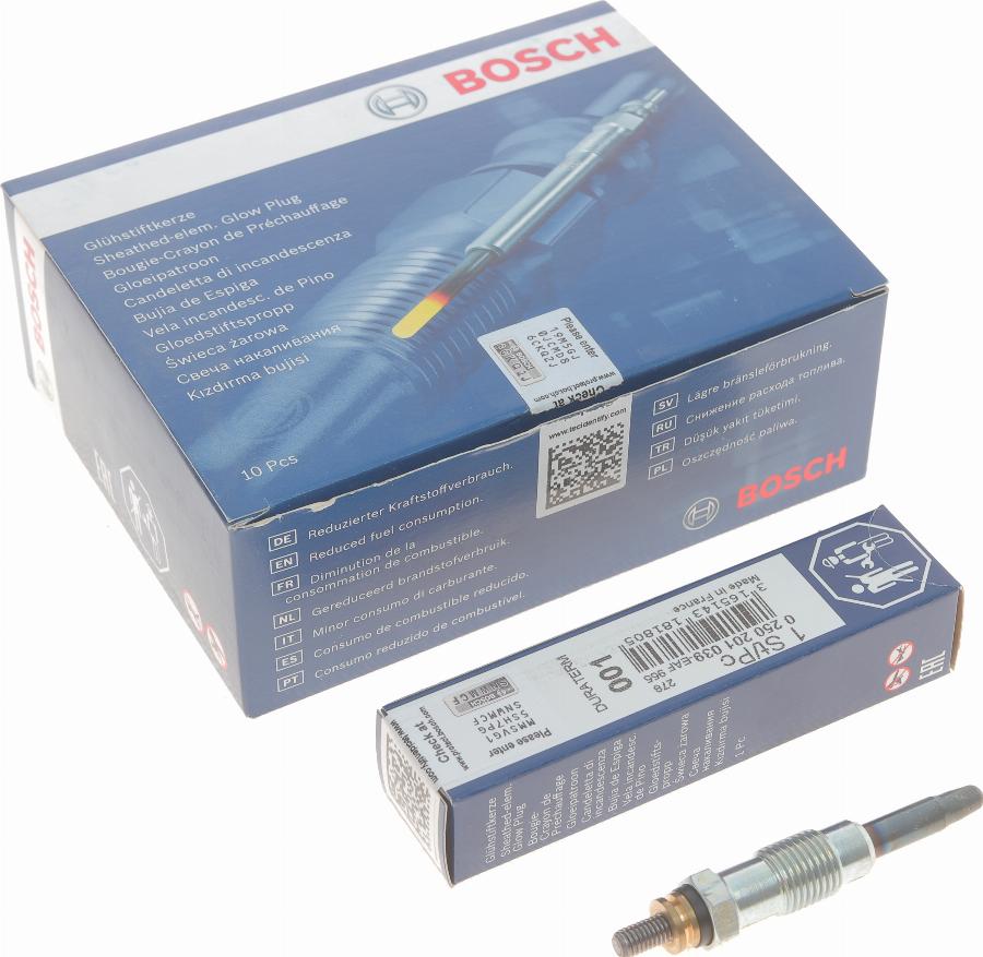 BOSCH 0 250 201 039 - Glühkerze alexcarstop-ersatzteile.com