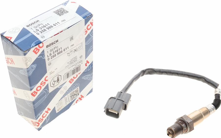 BOSCH 0 258 986 611 - Lambdasonde alexcarstop-ersatzteile.com