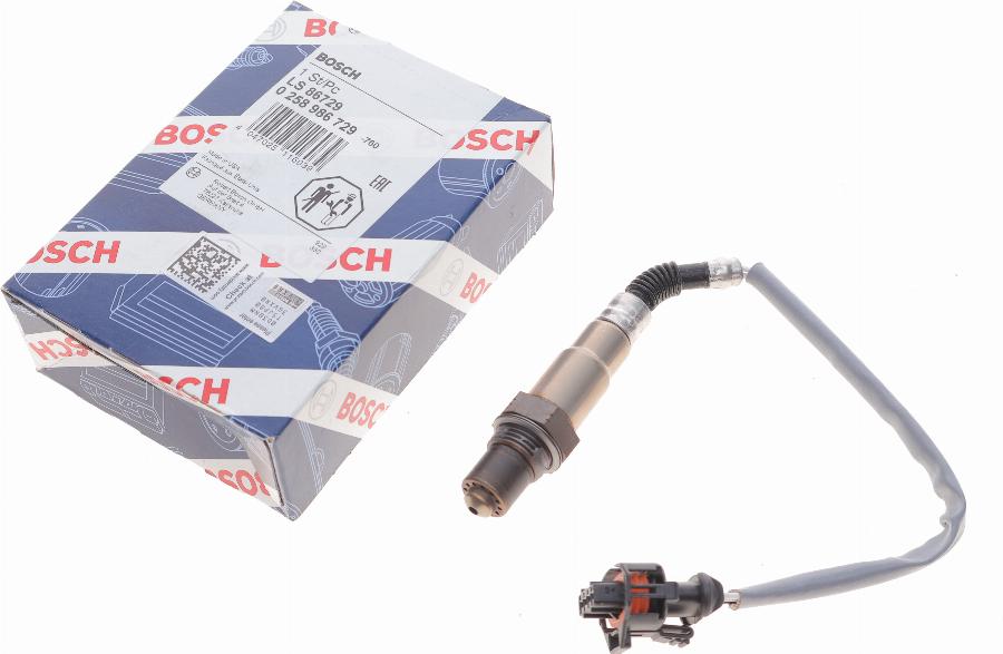 BOSCH 0 258 986 729 - Lambdasonde alexcarstop-ersatzteile.com