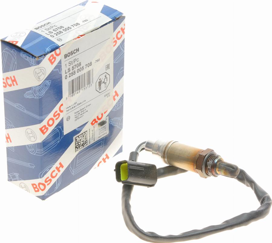 BOSCH 0 258 005 708 - Lambdasonde alexcarstop-ersatzteile.com