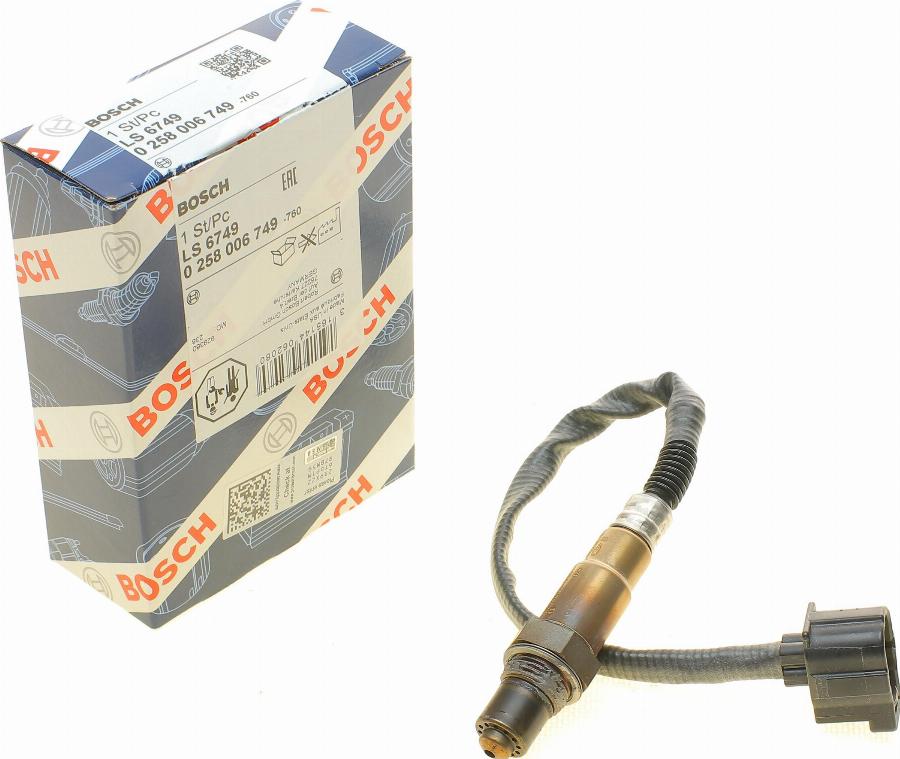 BOSCH 0 258 006 749 - Lambdasonde alexcarstop-ersatzteile.com