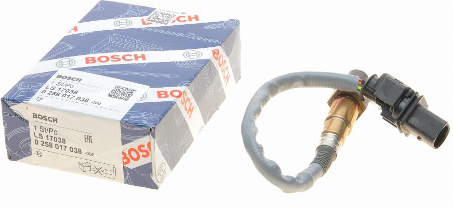 BOSCH 0 258 017 038 - Lambdasonde alexcarstop-ersatzteile.com