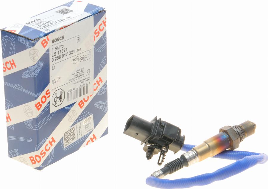 BOSCH 0 258 017 321 - Lambdasonde alexcarstop-ersatzteile.com