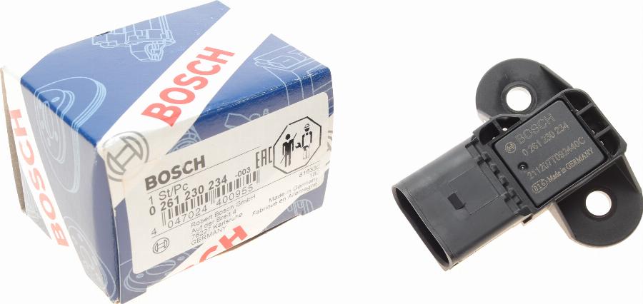 BOSCH 0 261 230 234 - Sensor, Ladedruck alexcarstop-ersatzteile.com