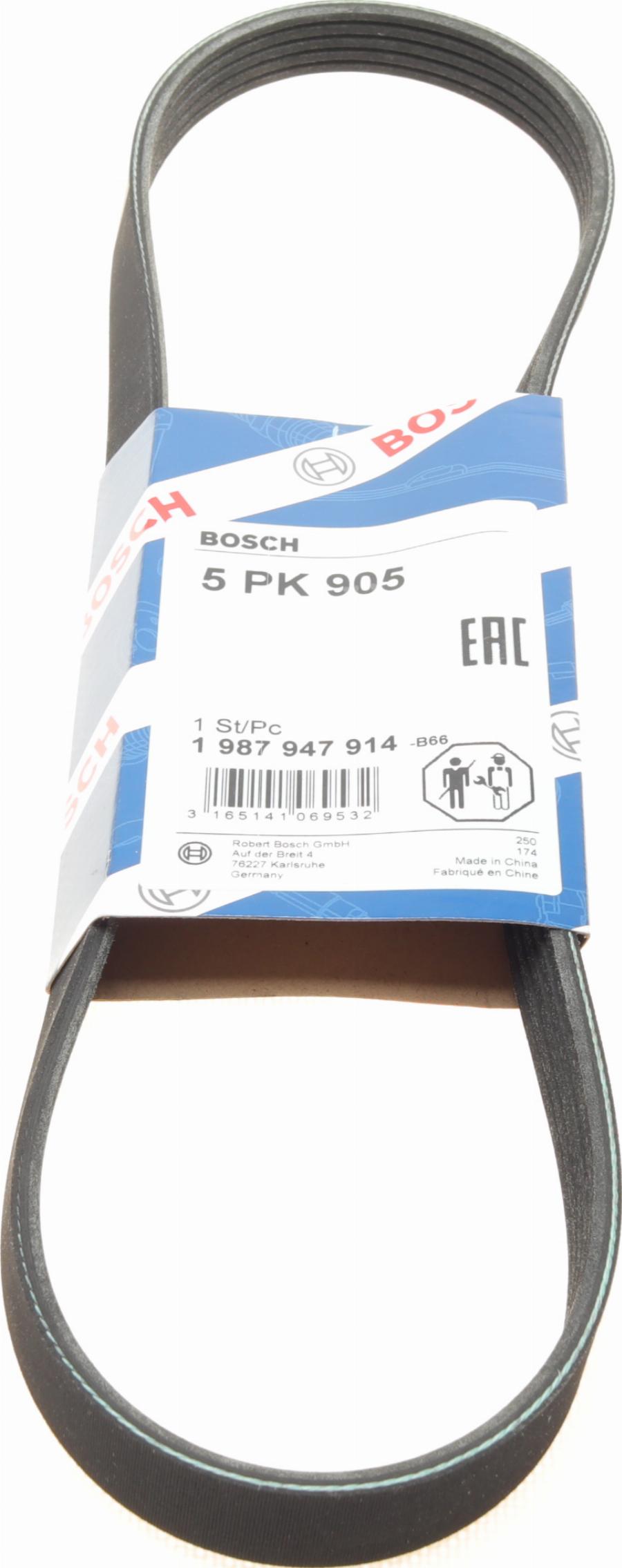 BOSCH 1 987 947 914 - Keilrippenriemen alexcarstop-ersatzteile.com