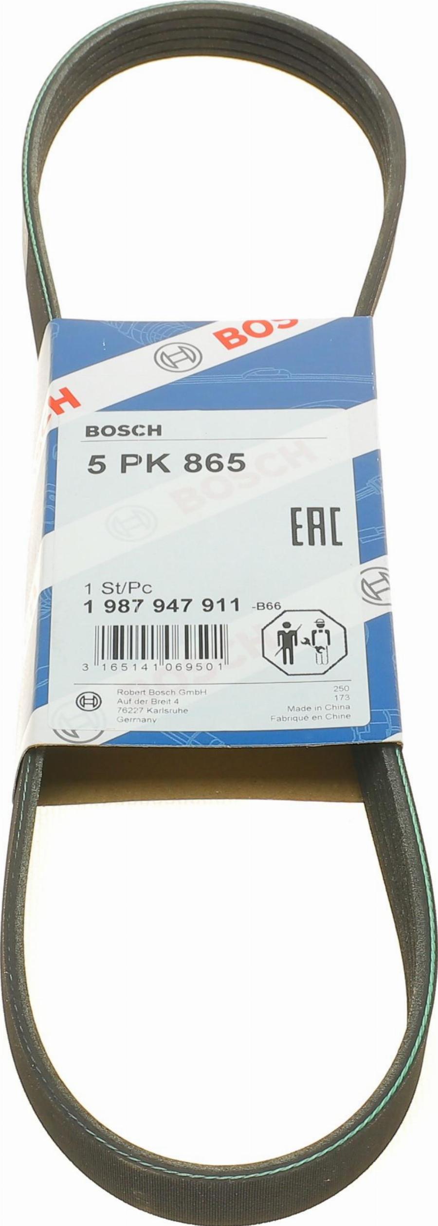 BOSCH 1 987 947 911 - Keilrippenriemen alexcarstop-ersatzteile.com