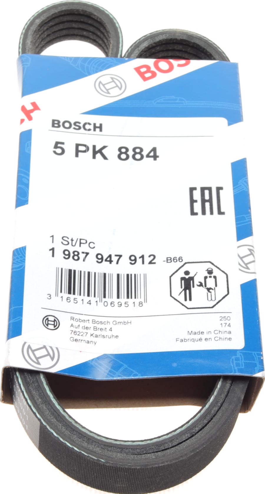 BOSCH 1 987 947 912 - Keilrippenriemen alexcarstop-ersatzteile.com