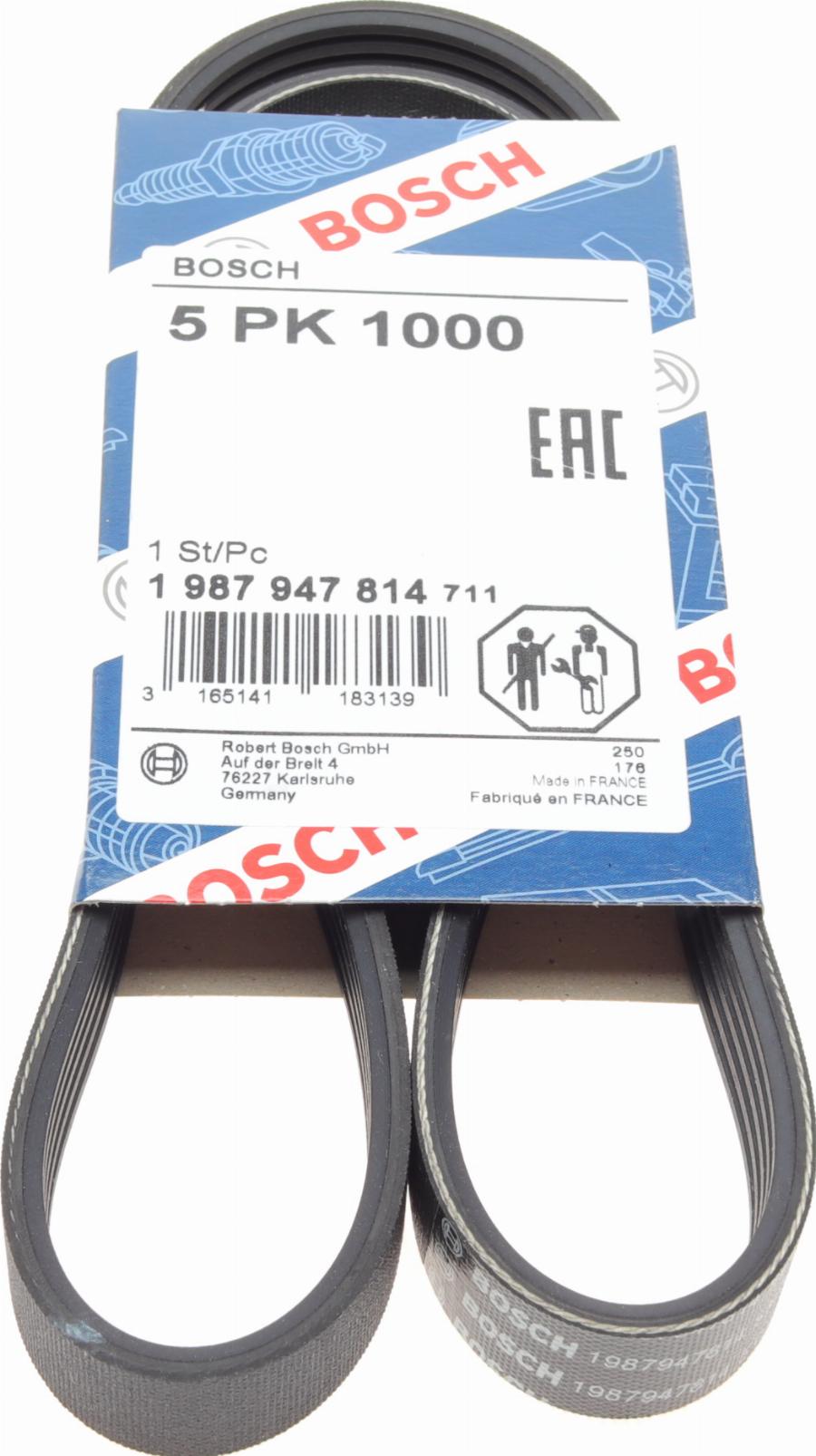 BOSCH 1 987 947 814 - Keilrippenriemen alexcarstop-ersatzteile.com