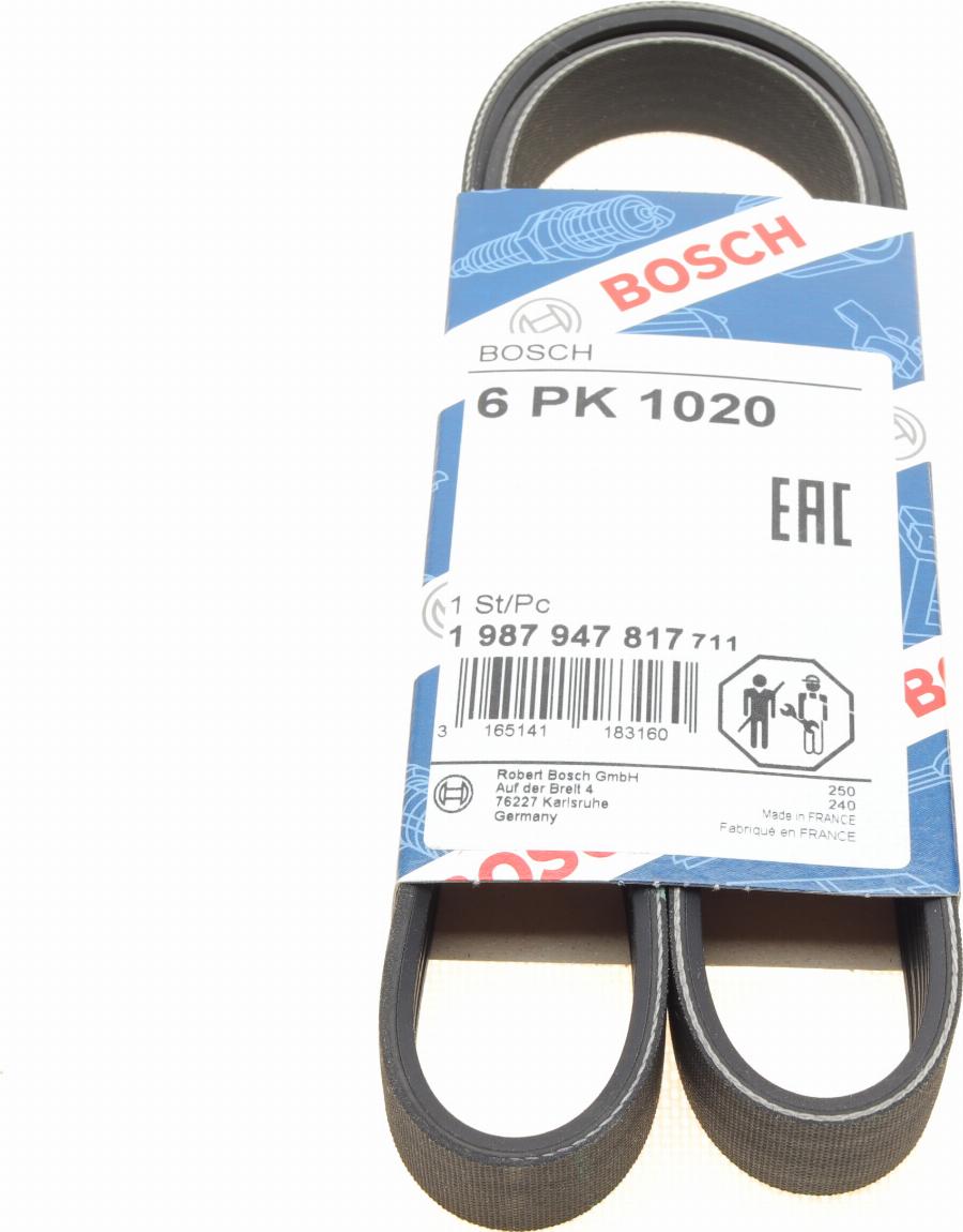 BOSCH 1 987 947 817 - Keilrippenriemen alexcarstop-ersatzteile.com