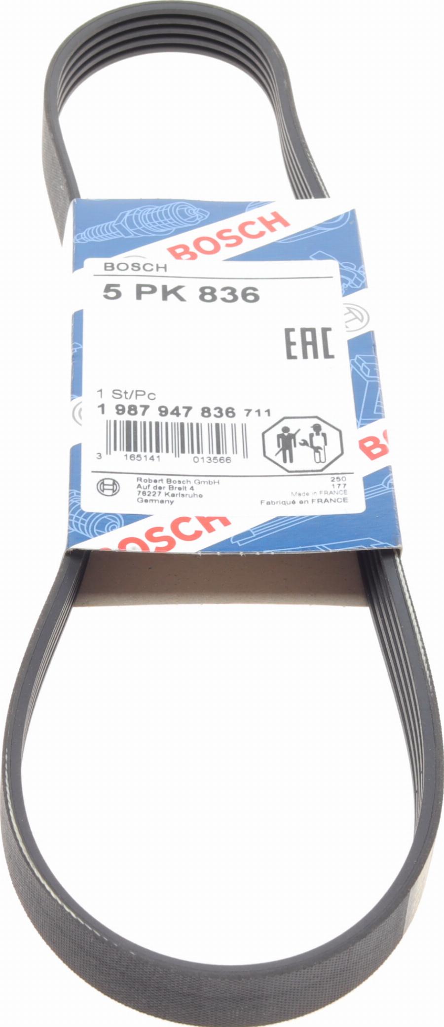 BOSCH 1 987 947 836 - Keilrippenriemen alexcarstop-ersatzteile.com