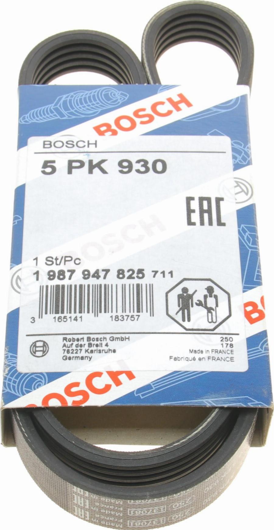 BOSCH 1 987 947 825 - Keilrippenriemen alexcarstop-ersatzteile.com