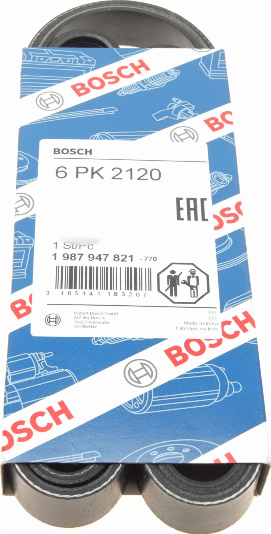 BOSCH 1 987 947 821 - Keilrippenriemen alexcarstop-ersatzteile.com