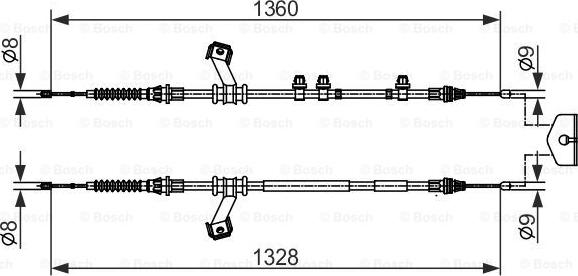 BOSCH 1 987 482 422 - Seilzug, Feststellbremse alexcarstop-ersatzteile.com